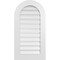 Ekena Millwork Round Top Surface Mount PVC Gable Vent: Functional, w/ 3-1/2"W x 1"P Standard Frame, 20"W x 38"H GVPRT20X3801SF - alternate 1
